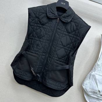 Dior Oblique Vest with Belt Black 2025 DR090404 (QI-250904012)