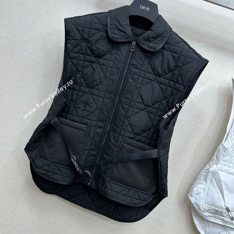 Dior Oblique Vest with Belt Black 2025 DR090404 (QI-250904012)