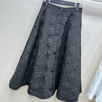 Dior Oblique Long Skirt Black 2025 DR090404 (QI-250904015)