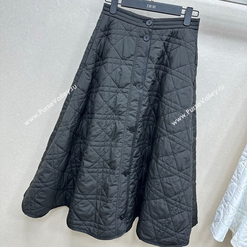 Dior Oblique Long Skirt Black 2025 DR090404 (QI-250904015)