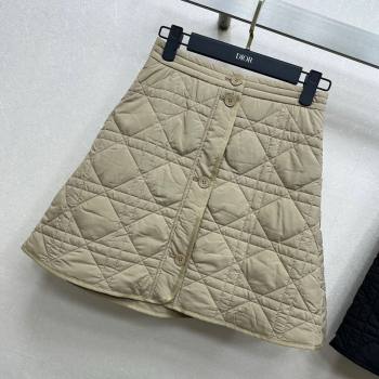 Dior Oblique Mini Skirt Beige 2025 DR090404 (QI-250904019)