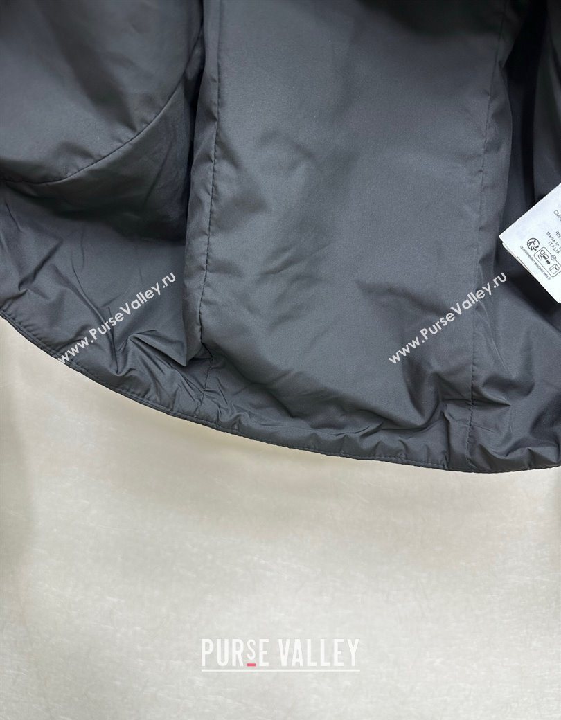 Dior Oblique Padded Jacket with Belt Black 2025 DR090404 (QI-250904021)