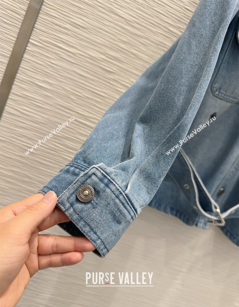 Dior Denim Jacket with Belt Blue 2025 DR090401 (QI-250904003)