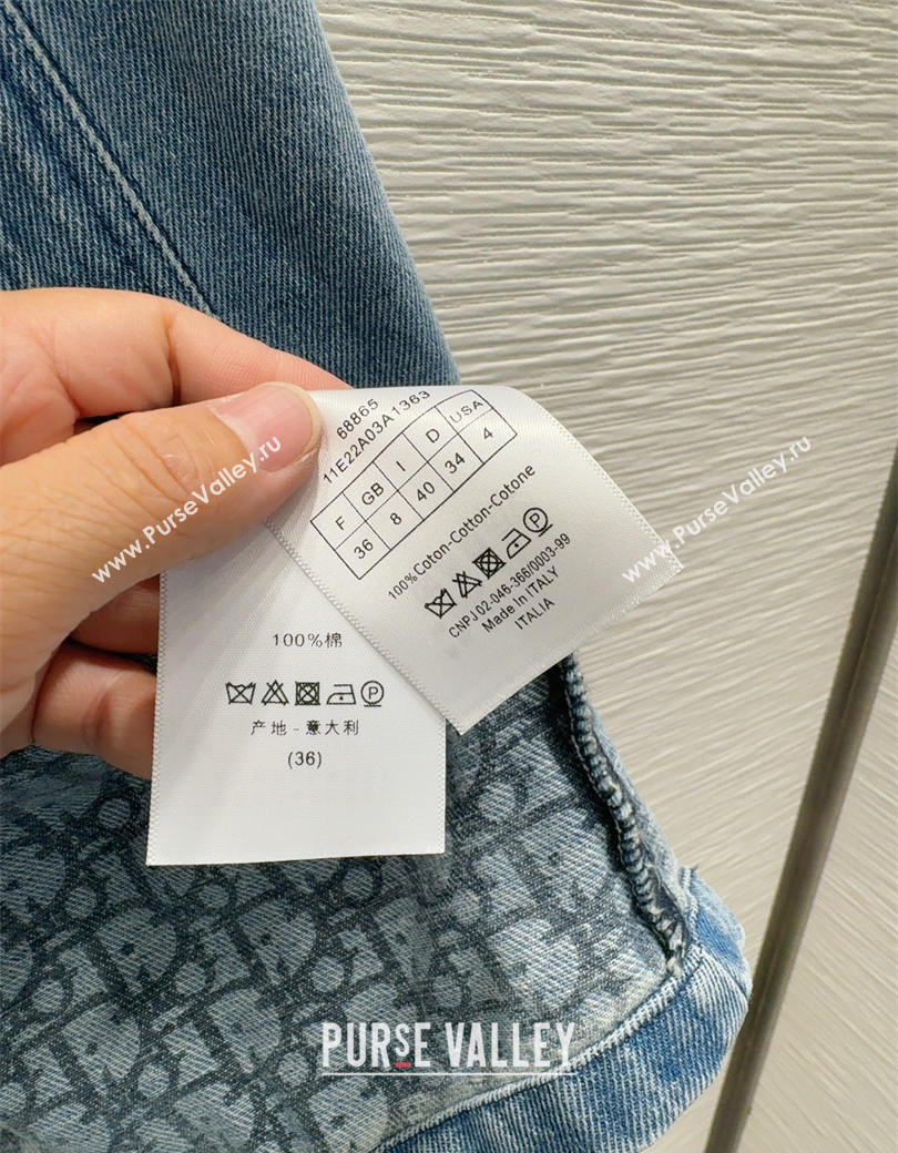 Dior Denim Jacket with Belt Blue 2025 DR090401 (QI-250904003)