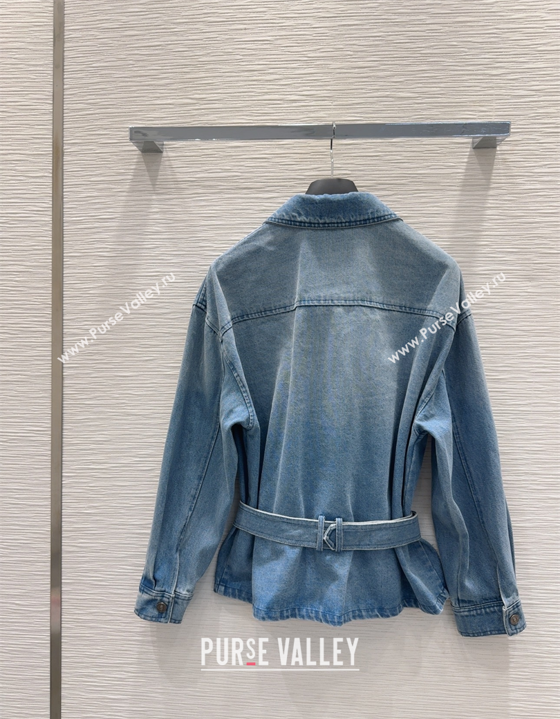 Dior Denim Jacket with Belt Blue 2025 DR090401 (QI-250904003)