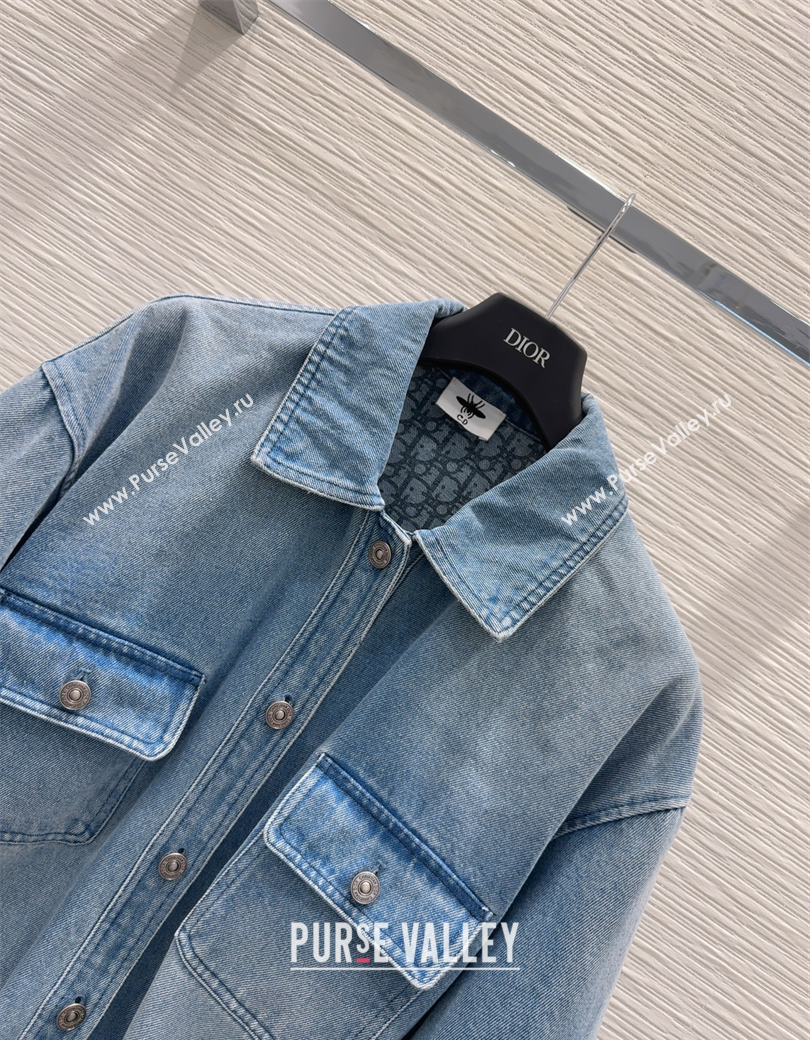 Dior Denim Jacket with Belt Blue 2025 DR090401 (QI-250904003)