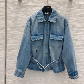 Dior Denim Jacket with Belt Blue 2025 DR090401 (QI-250904003)