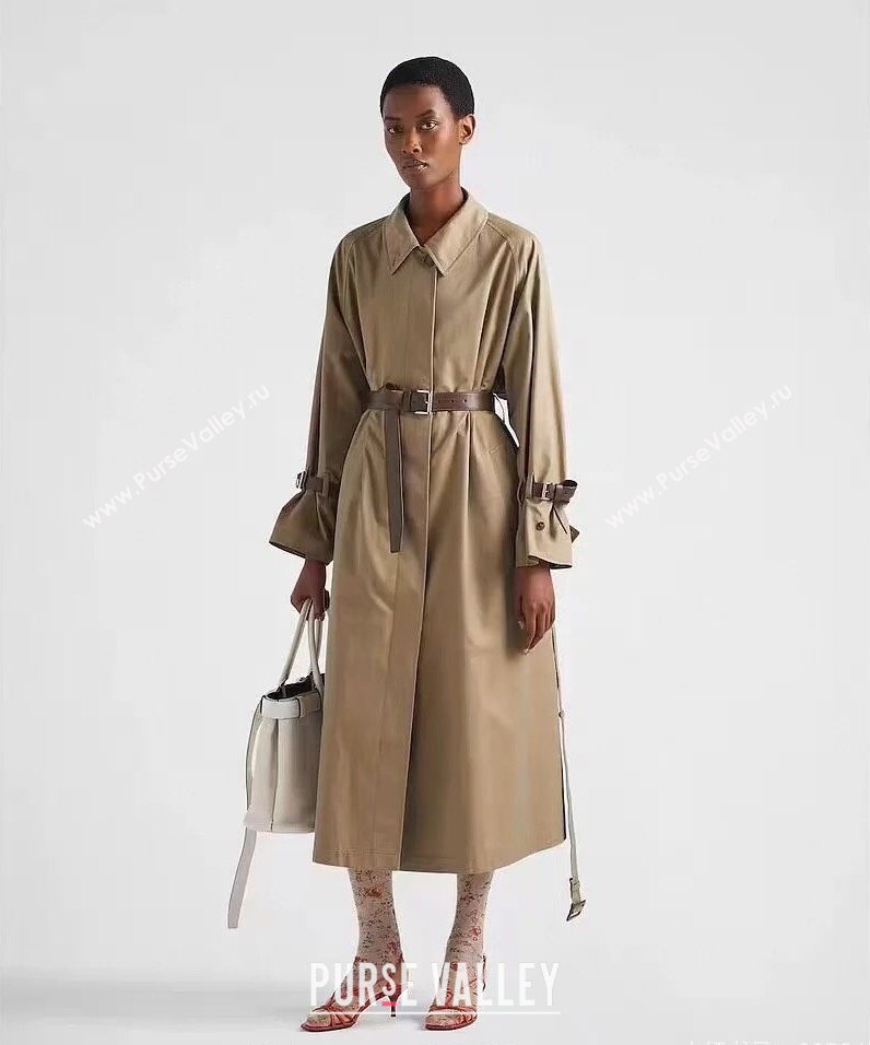 Prada Khaki Long Coat 2025 PR090409 (QI-250904072)