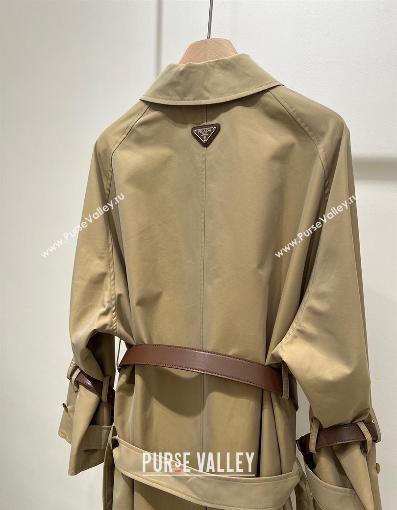 Prada Khaki Long Coat 2025 PR090409 (QI-250904072)