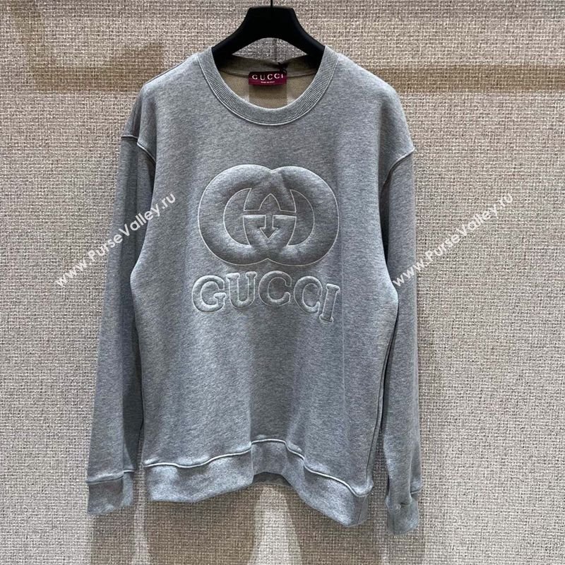 Gucci Cotton Sweatshirt Grey 2025 GG090401 (QI-250904073)