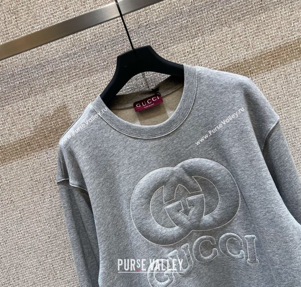 Gucci Cotton Sweatshirt Grey 2025 GG090401 (QI-250904073)