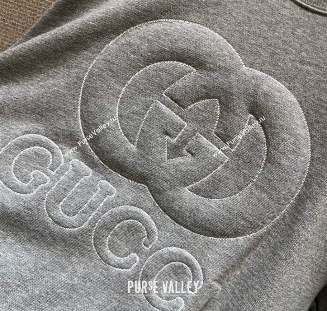 Gucci Cotton Sweatshirt Grey 2025 GG090401 (QI-250904073)