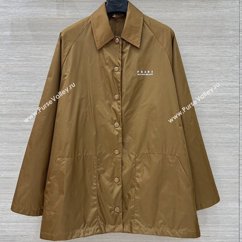 Prada Nylon Coat Gold-Tone 2025 PR090410 (QI-250904081)