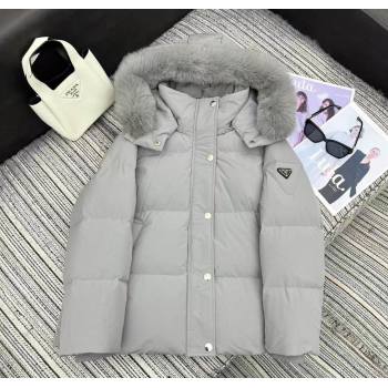 Prada Down Jacket Grey 2025 PR090405 (QI-250904047)