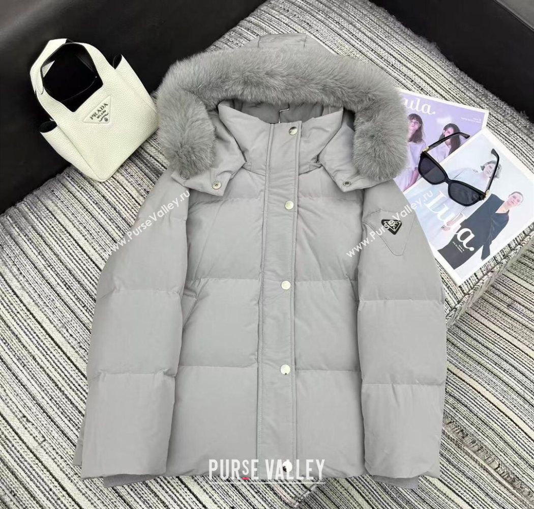 Prada Down Jacket Grey 2025 PR090405 (QI-250904047)