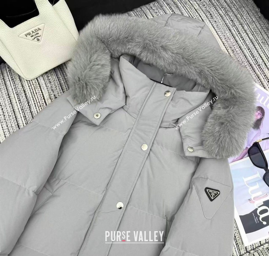 Prada Down Jacket Grey 2025 PR090405 (QI-250904047)