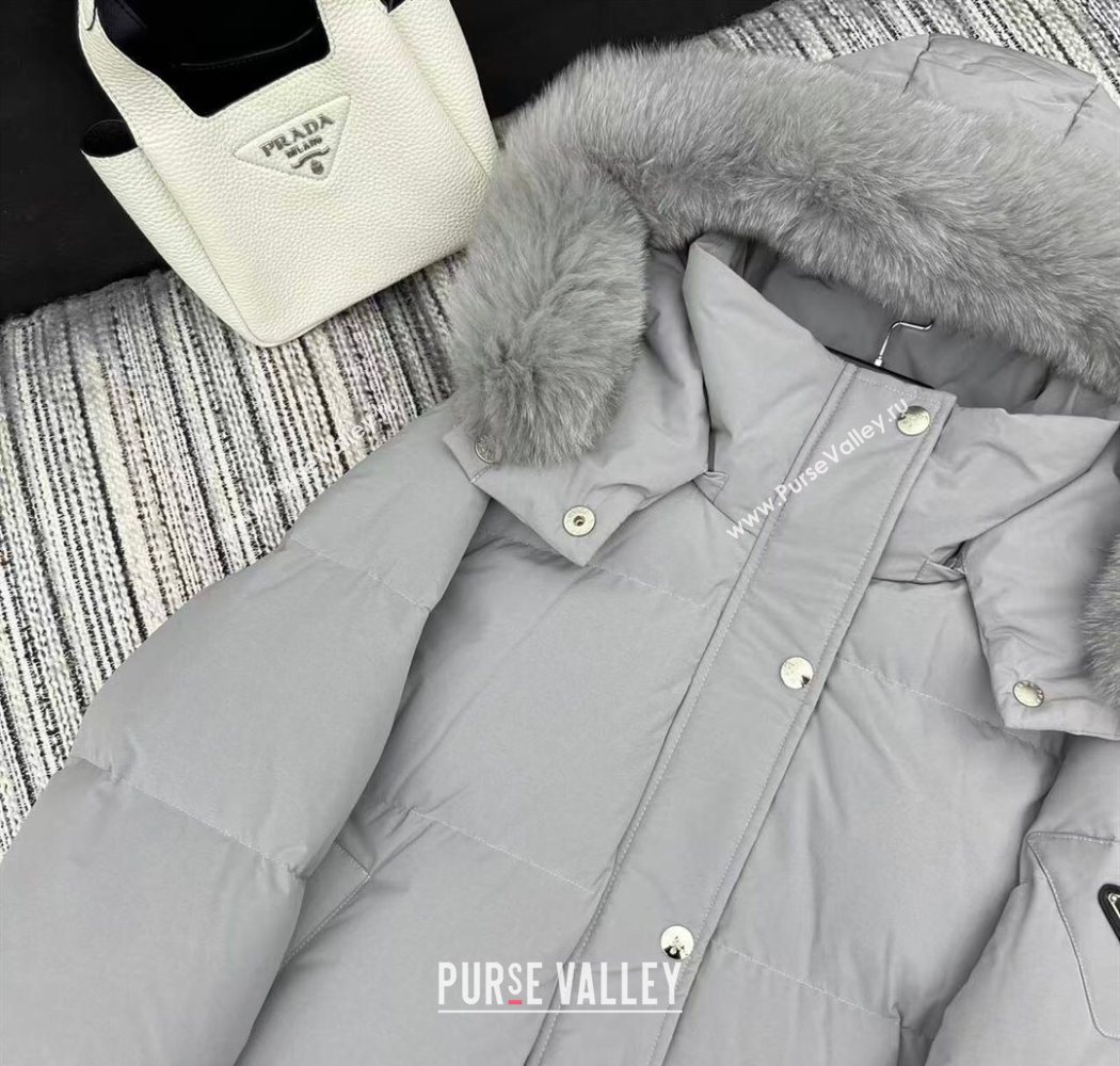 Prada Down Jacket Grey 2025 PR090405 (QI-250904047)