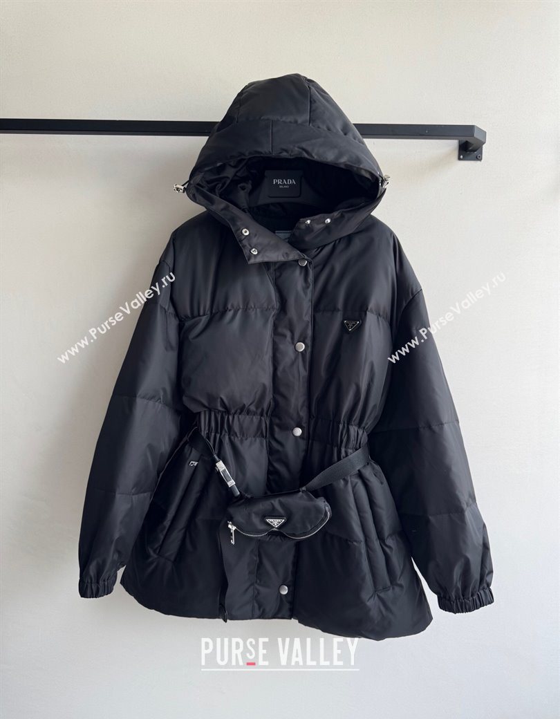 Prada Long Down Jacket Black 2025 PR090406 (QI-250904055)