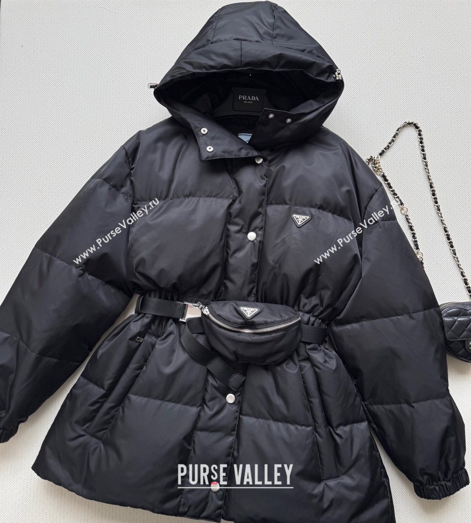 Prada Long Down Jacket Black 2025 PR090406 (QI-250904055)