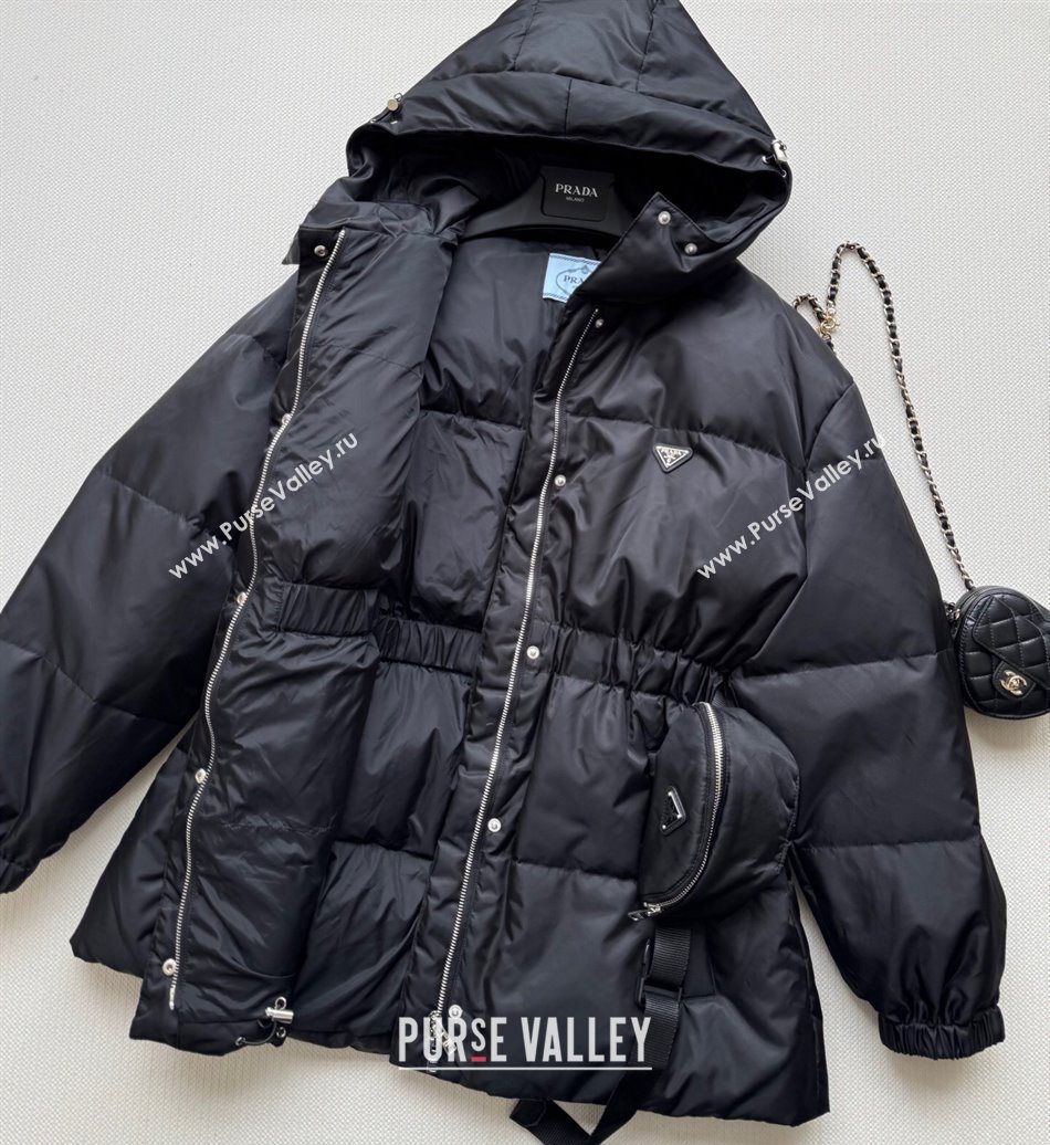Prada Long Down Jacket Black 2025 PR090406 (QI-250904055)