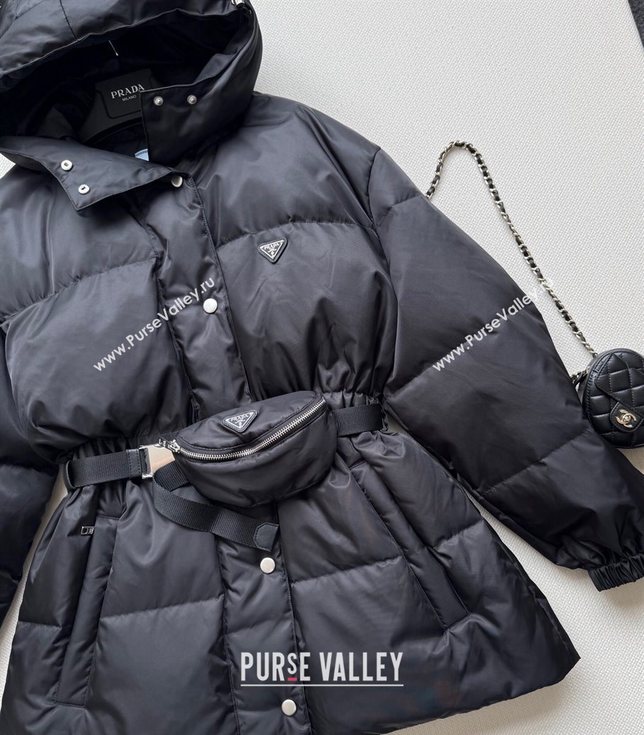 Prada Long Down Jacket Black 2025 PR090406 (QI-250904055)