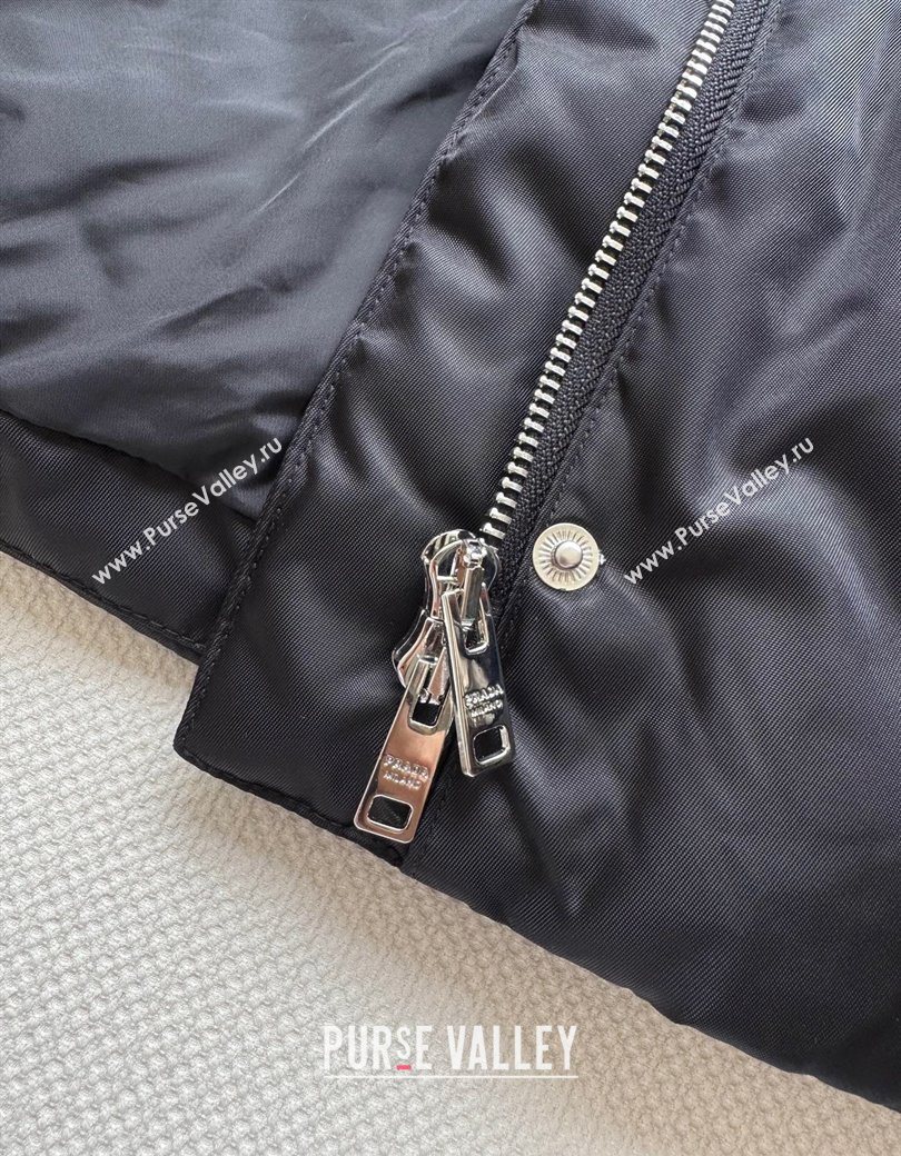 Prada Long Down Jacket Black 2025 PR090406 (QI-250904055)