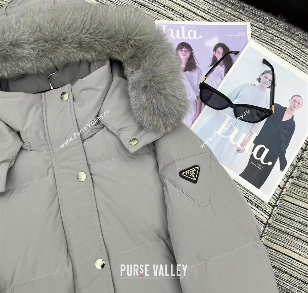 Prada Down Jacket Grey 2025 PR090405 (QI-250904047)