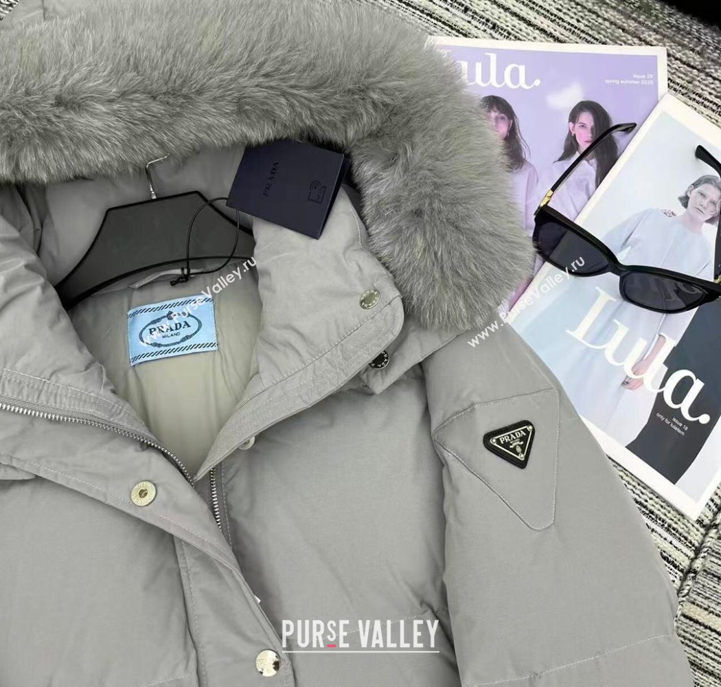 Prada Down Jacket Grey 2025 PR090405 (QI-250904047)
