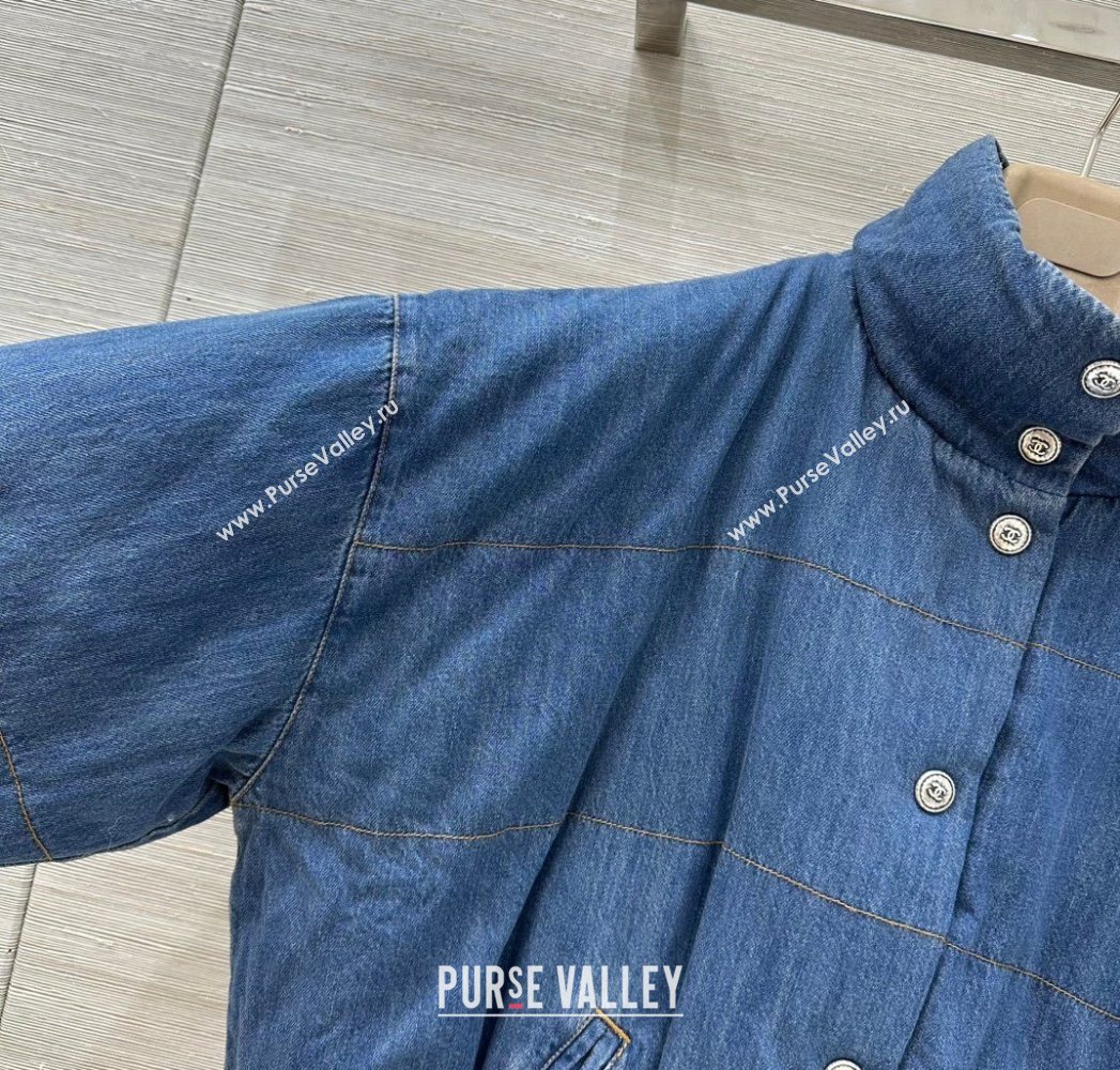 Chanel Denim Down Jacket Blue 2025 CH0904069 (QI-250904069)