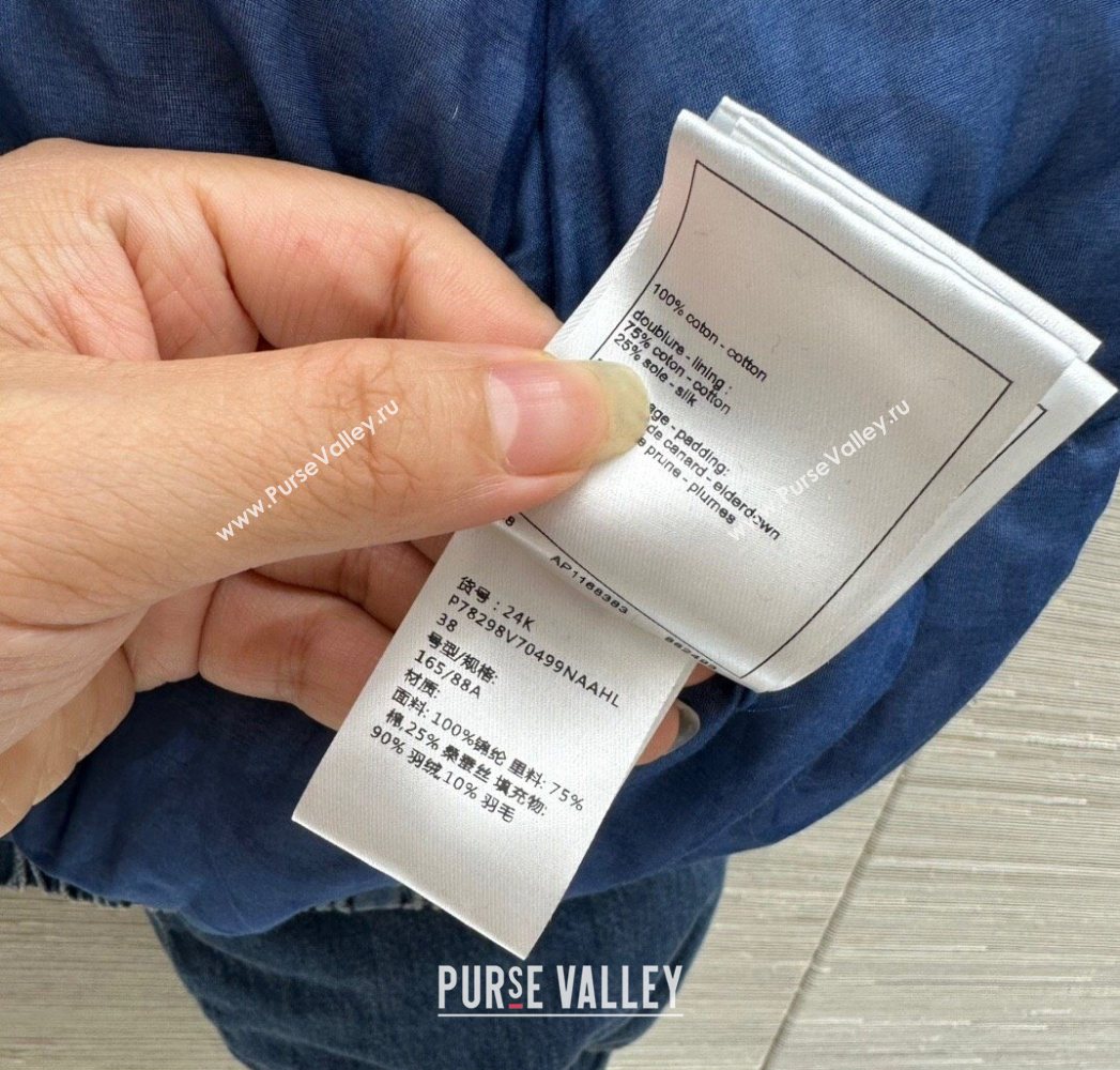 Chanel Denim Down Jacket Blue 2025 CH0904069 (QI-250904069)