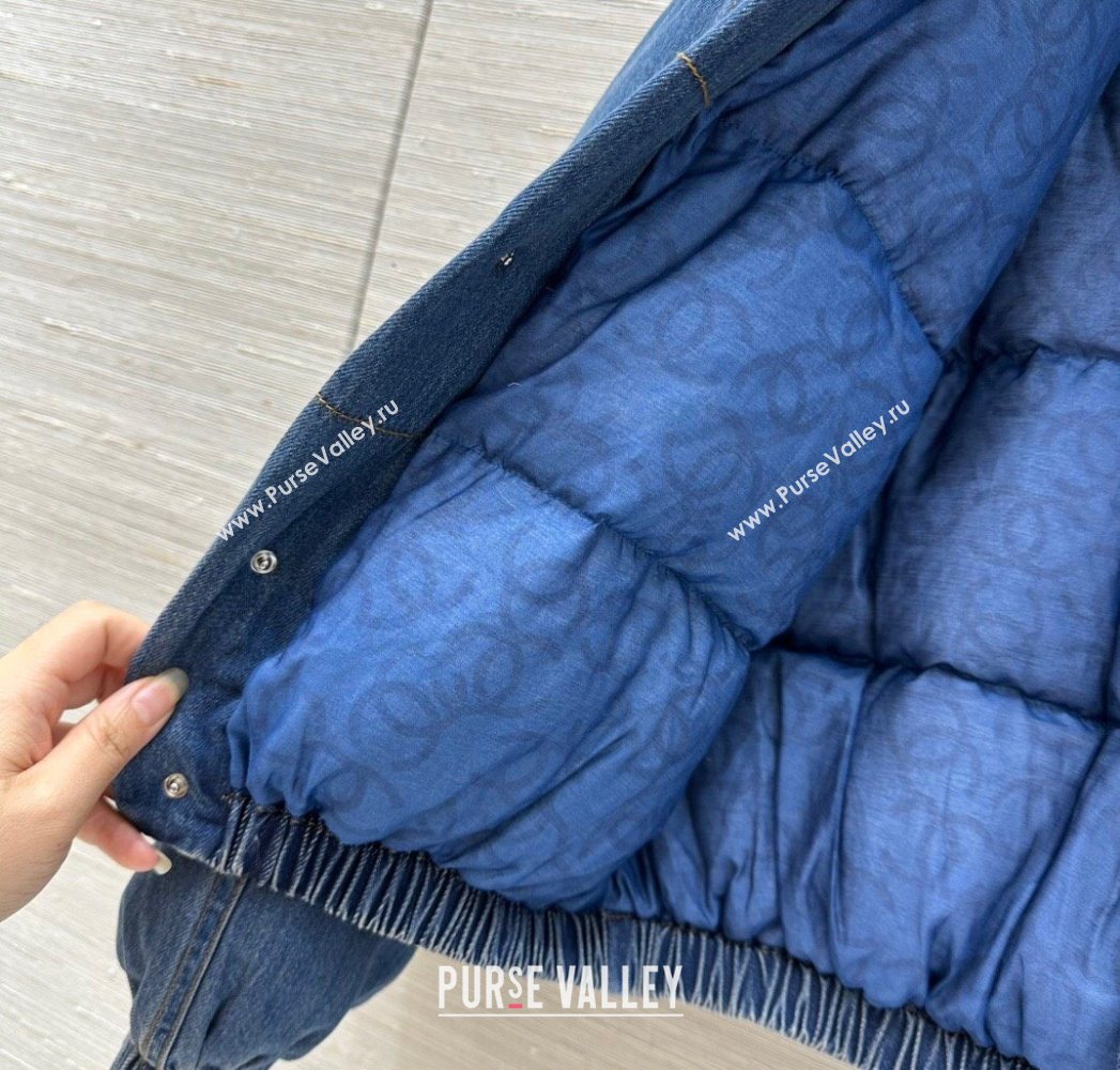 Chanel Denim Down Jacket Blue 2025 CH0904069 (QI-250904069)