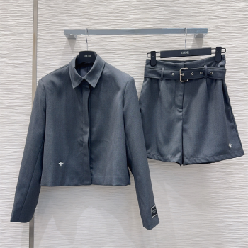 Dior Shirt and Shorts Set Grey 2025 DR090450 (QI-250904105)