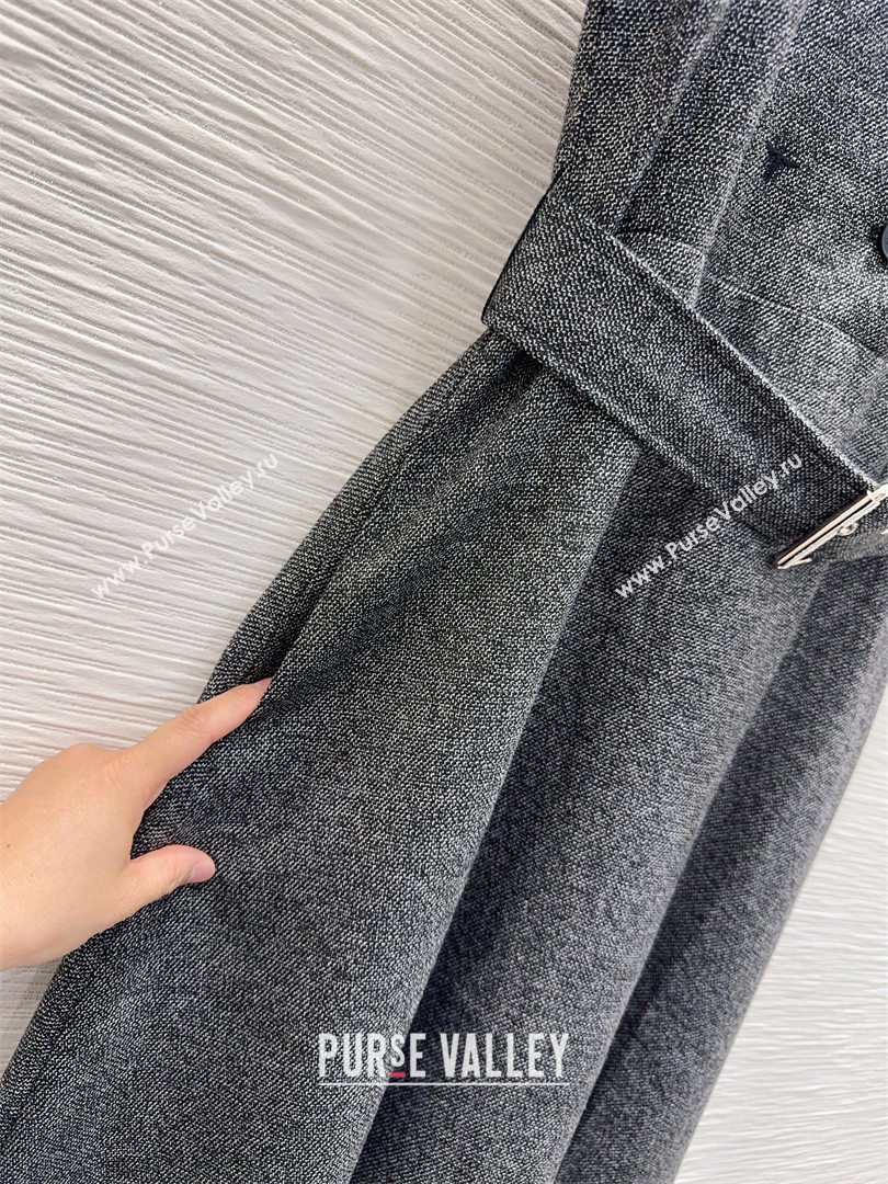 Dior Wool Blend Dress Dark Grey 2025 DR090420 (QI-250904102)