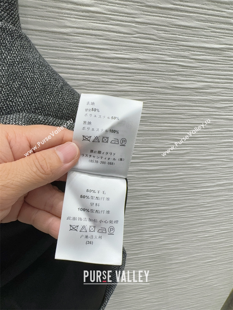 Dior Wool Blend Dress Dark Grey 2025 DR090420 (QI-250904102)