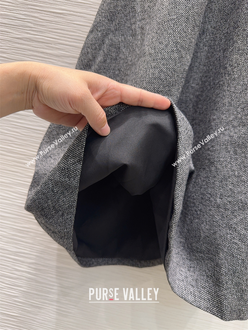 Dior Wool Blend Dress Dark Grey 2025 DR090420 (QI-250904102)