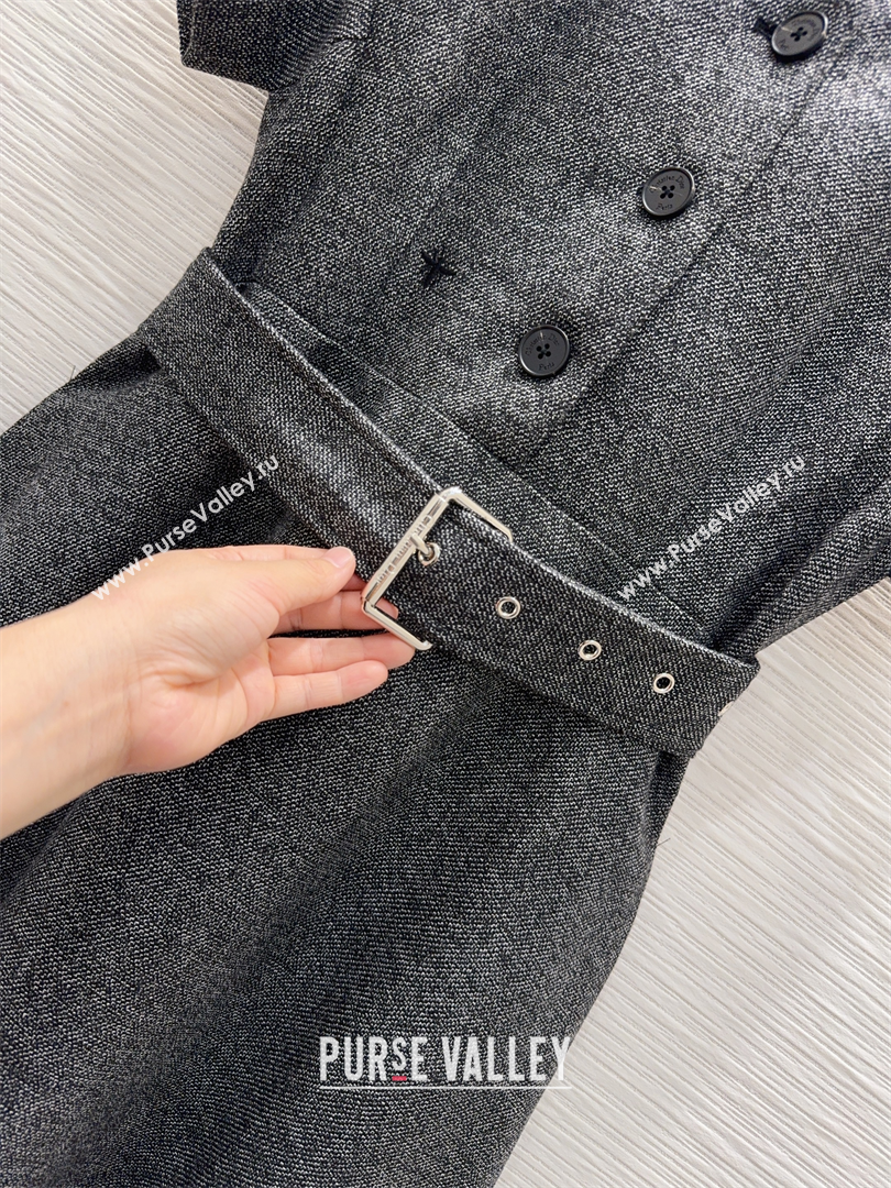 Dior Wool Blend Dress Dark Grey 2025 DR090420 (QI-250904102)