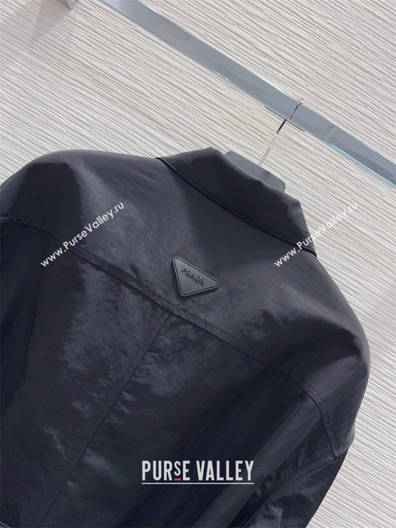Prada Black Jacket with Belt 2025 PR090409 (QI-250904109)