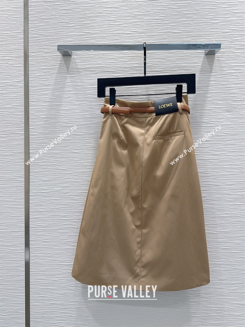 Loewe Skirt Khaki 2025 CH090490 (QI-250904090)