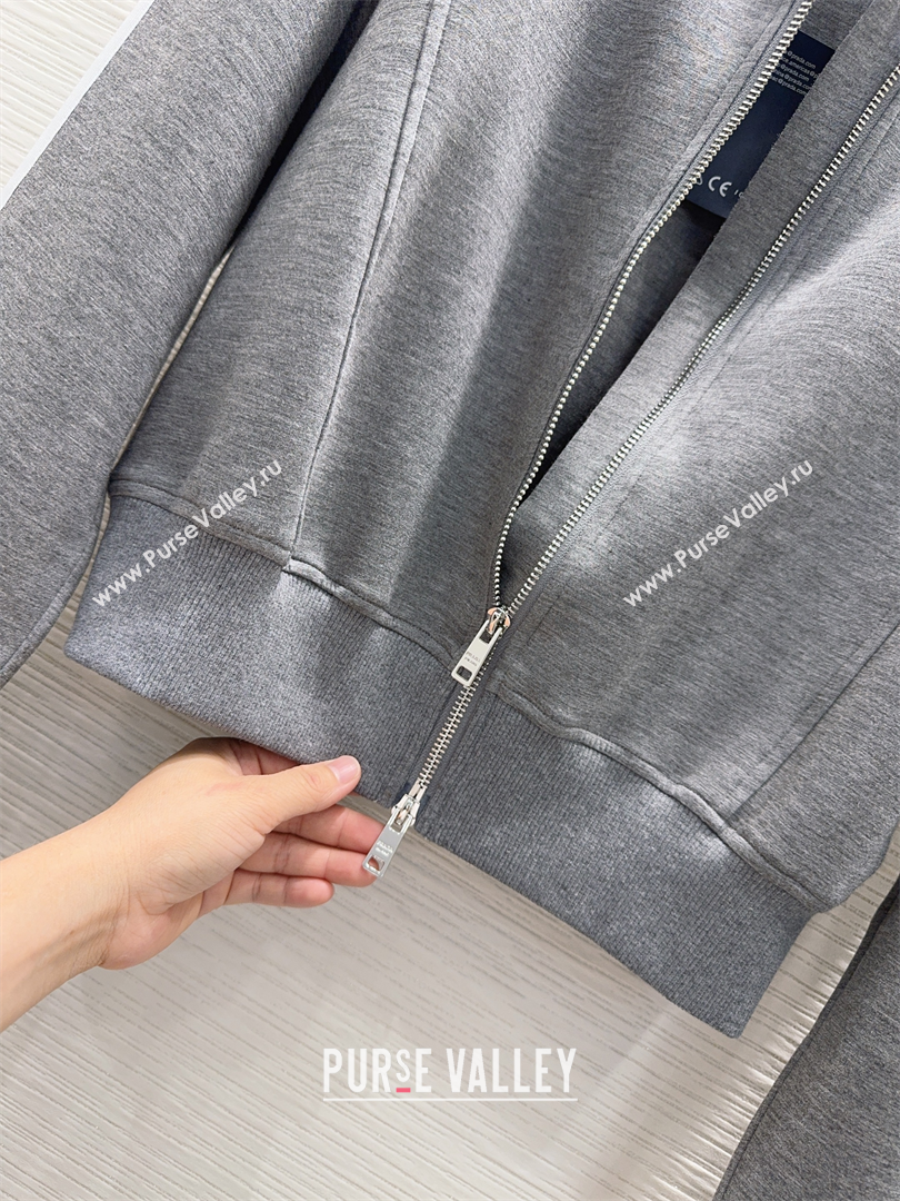 Prada Cotton Jacket Grey 2025 DR090407 (QI-250904107)