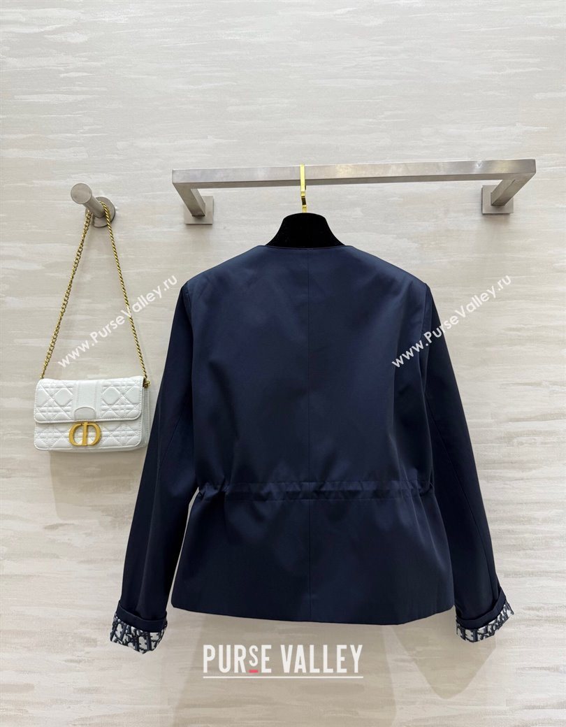 Dior Belted Jacket Blue 2025 DR090415 (QI-250904116)