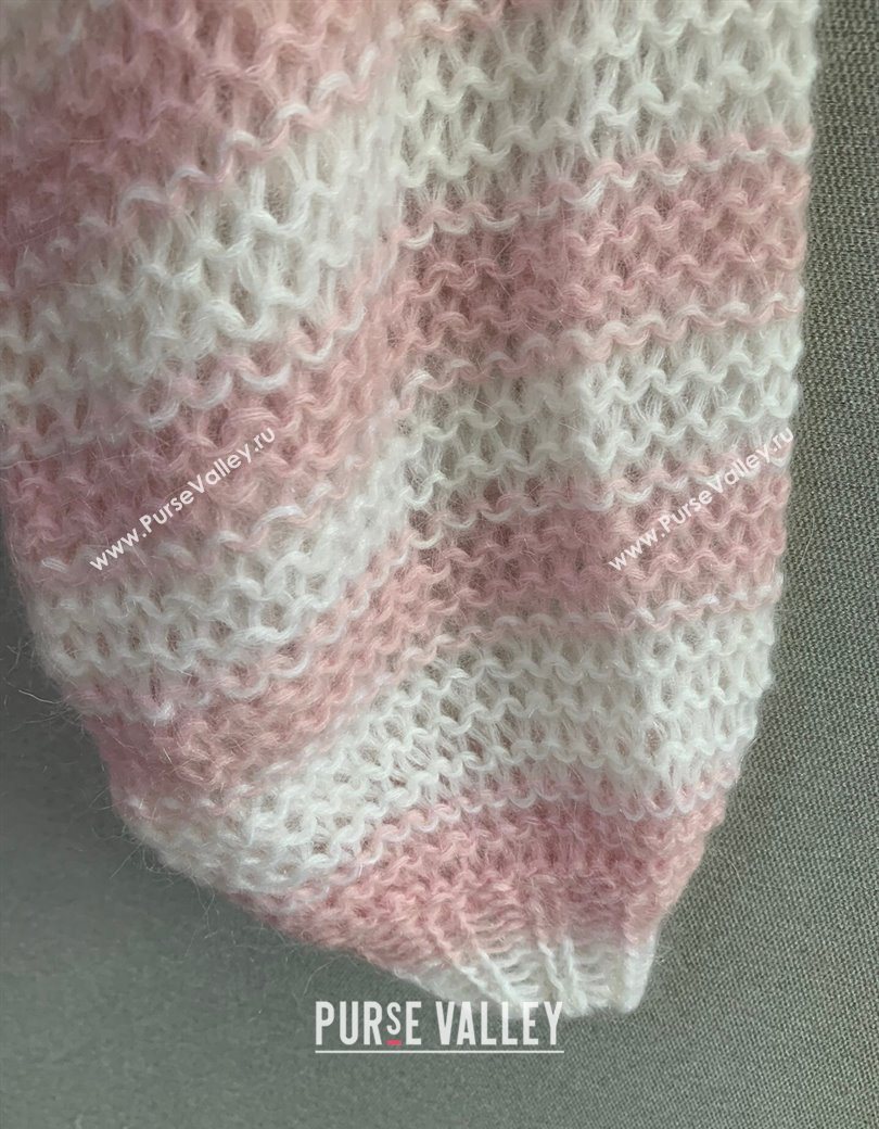 Loewe Mohair Crochet Sweater Light Pink 2025 0904 (QI-250904091)