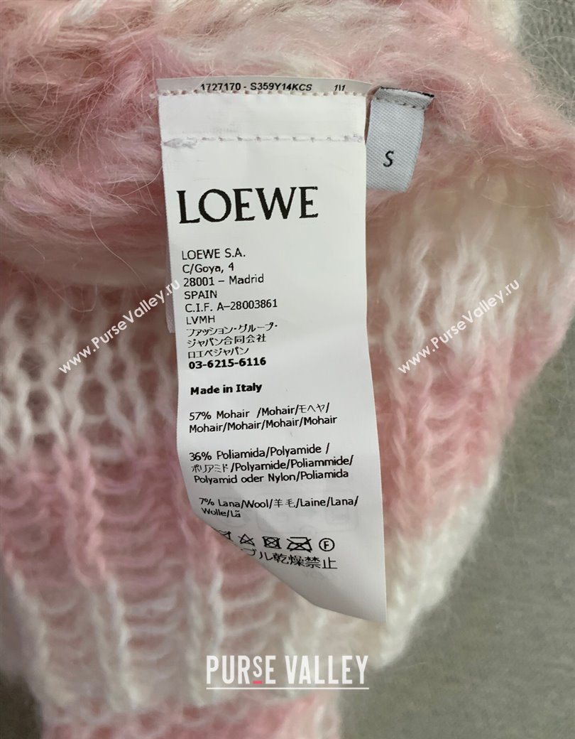 Loewe Mohair Crochet Sweater Light Pink 2025 0904 (QI-250904091)