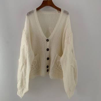 Loewe Mohair Crochet Cardigan Ivory White 2025 0904 (QI-250904095)