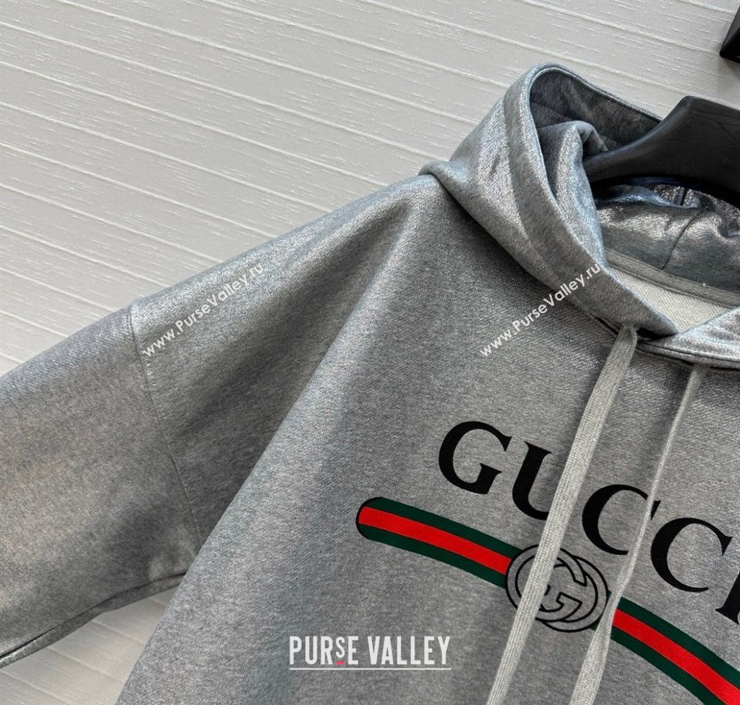Gucci Cotton Sweatshirt Silver Grey 2025 GG090403 (QI-250904077)
