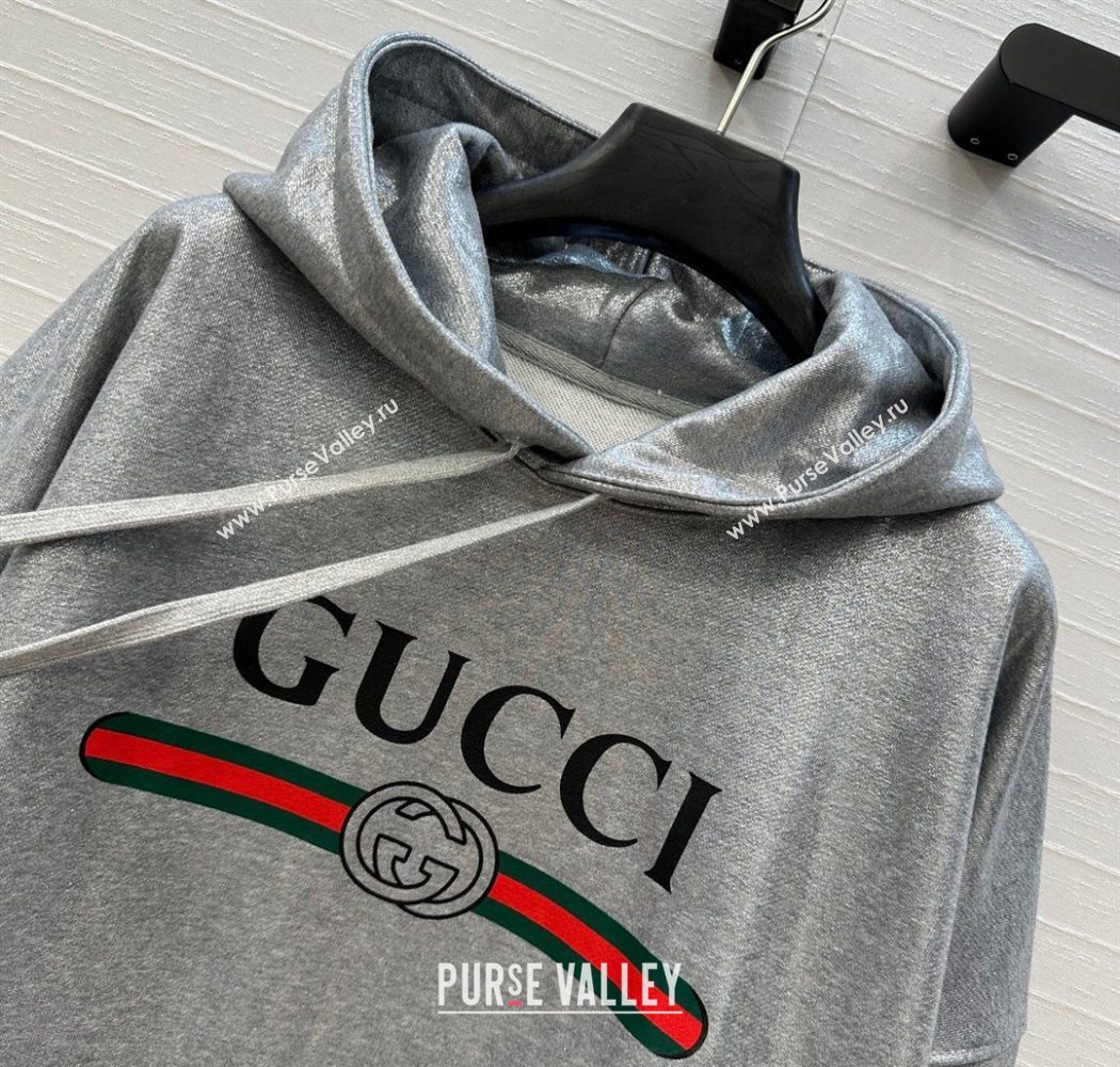 Gucci Cotton Sweatshirt Silver Grey 2025 GG090403 (QI-250904077)