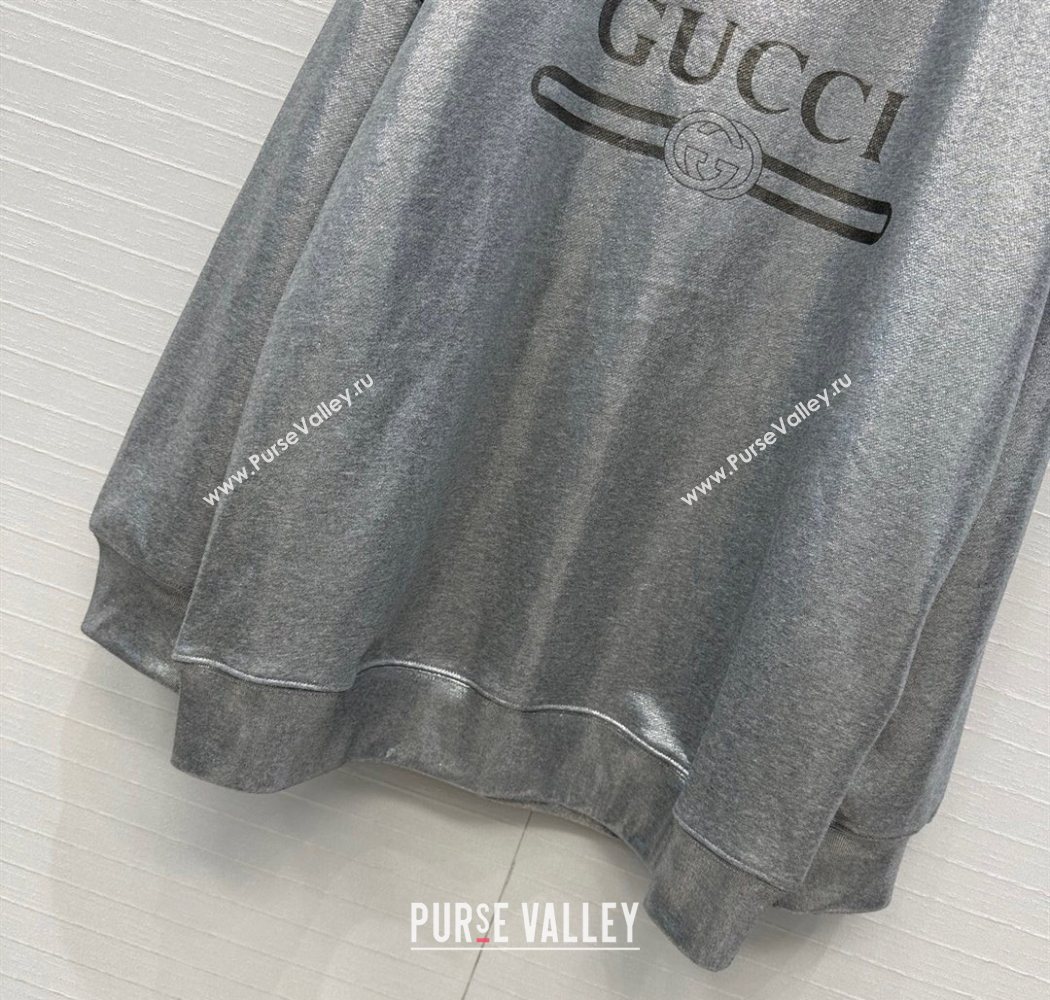 Gucci Cotton Sweatshirt Silver Grey 2025 GG090404 (QI-250904078)