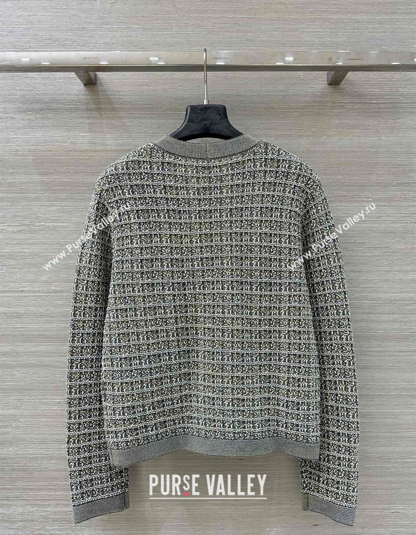 Chanel Wool Cotton Tweed Cardigan Grey 2025 CH090503 (QI-250905003)