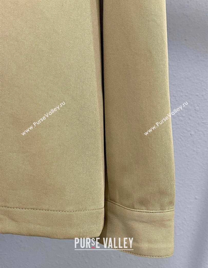 Prada Cotton Sweatshirt Beige Yellow 2025 PR090502 (QI-250905002)