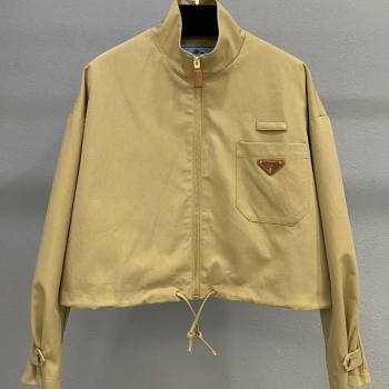 Prada Short Jacket Beige Yellow 2025 PR090501 (QI-250905001)