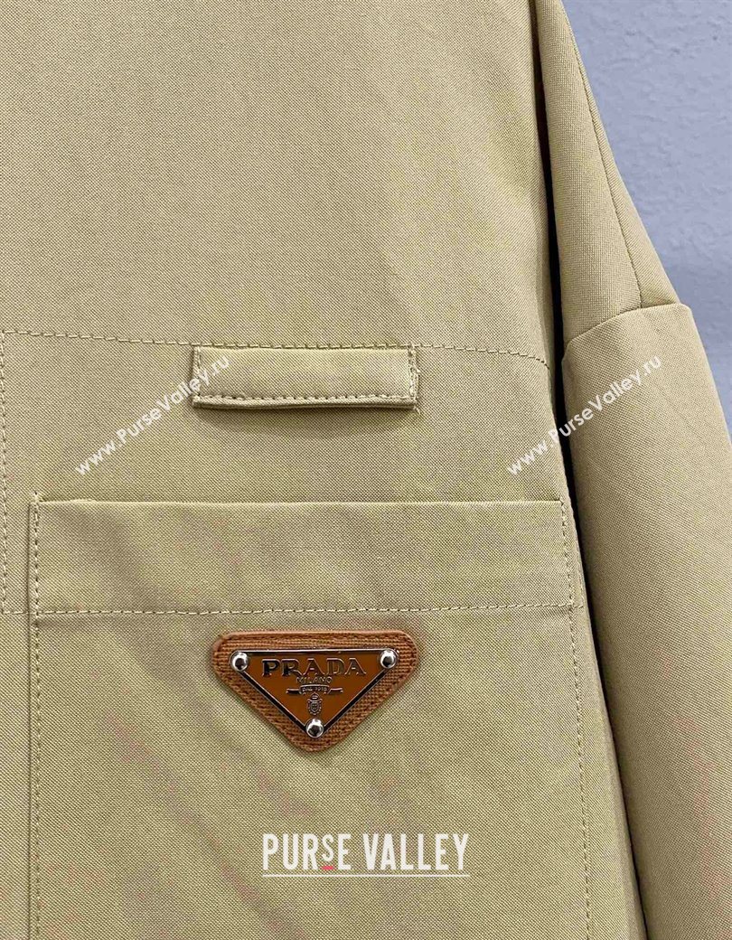 Prada Short Jacket Beige Yellow 2025 PR090501 (QI-250905001)